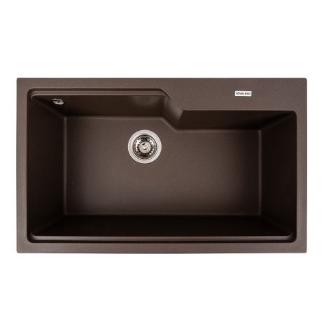Кухонна мийка гранітна матова 7545 NIKA VALESO Темна скеля Кухонна мийка гранітна матова 7545 NIKA VALESO Темна скеля