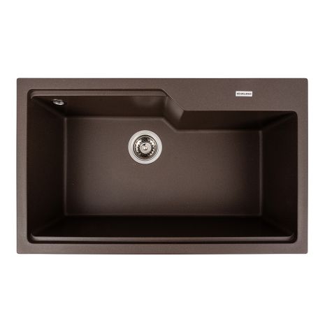 Кухонная мойка гранитная матовая 7545 NIKA VALESO Темная скала Кухонная мойка гранитная матовая 7545 NIKA VALESO Темная скала