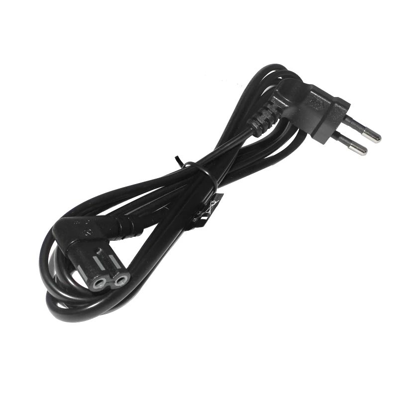 Кабель живлення 220V 150cm Black EU C7 to 2pin (16mm) кутові конектори (90 градусів) European IEC Figure 8 Кабель живлення 220V 150cm Black EU C7 to 2pin (16mm) кутові конектори (90 градусів) European IEC Figure 8