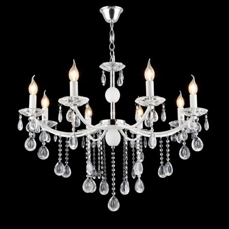 Классическая люстра A4461/8 белая+хром