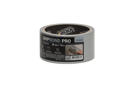 Стрічка армована GripBond Pro Strong t 70°C 50 мм×10 м сіра MASTERTOOL 77-2510