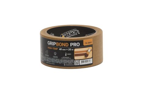 Стрічка малярська високотемпературна GripBond Pro High-Temp 48 мм×20 м коричнева MASTERTOOL 79-9891