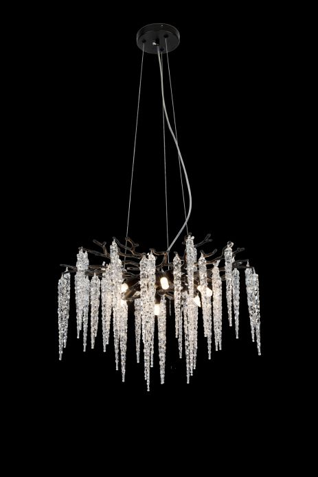 Підвісна кришталева люстра Sirius Ш 33035-800 BK кришталеві грона