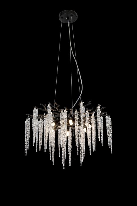 Подвесная люстра из хрусталя Sirius Ш 33035-800 BK хрустальные гроздья