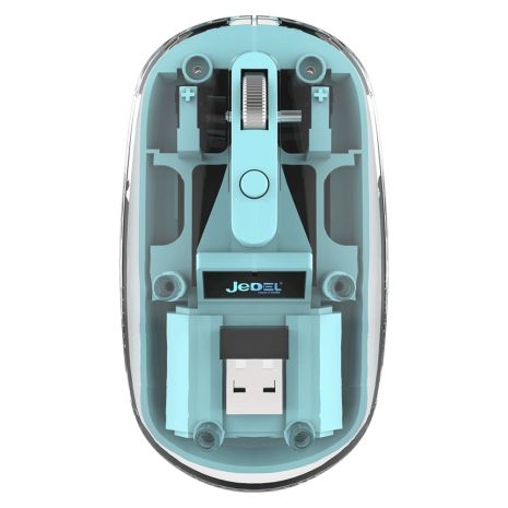 Беспроводная мышь Jedel WD131P transparent-blue