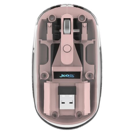 Беспроводная мышь Jedel WD131P transparent-pink