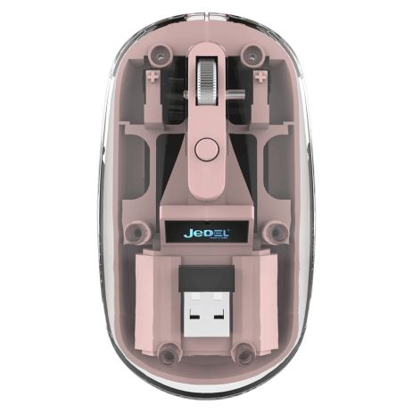 Беспроводная мышь Jedel WD131P transparent-pink