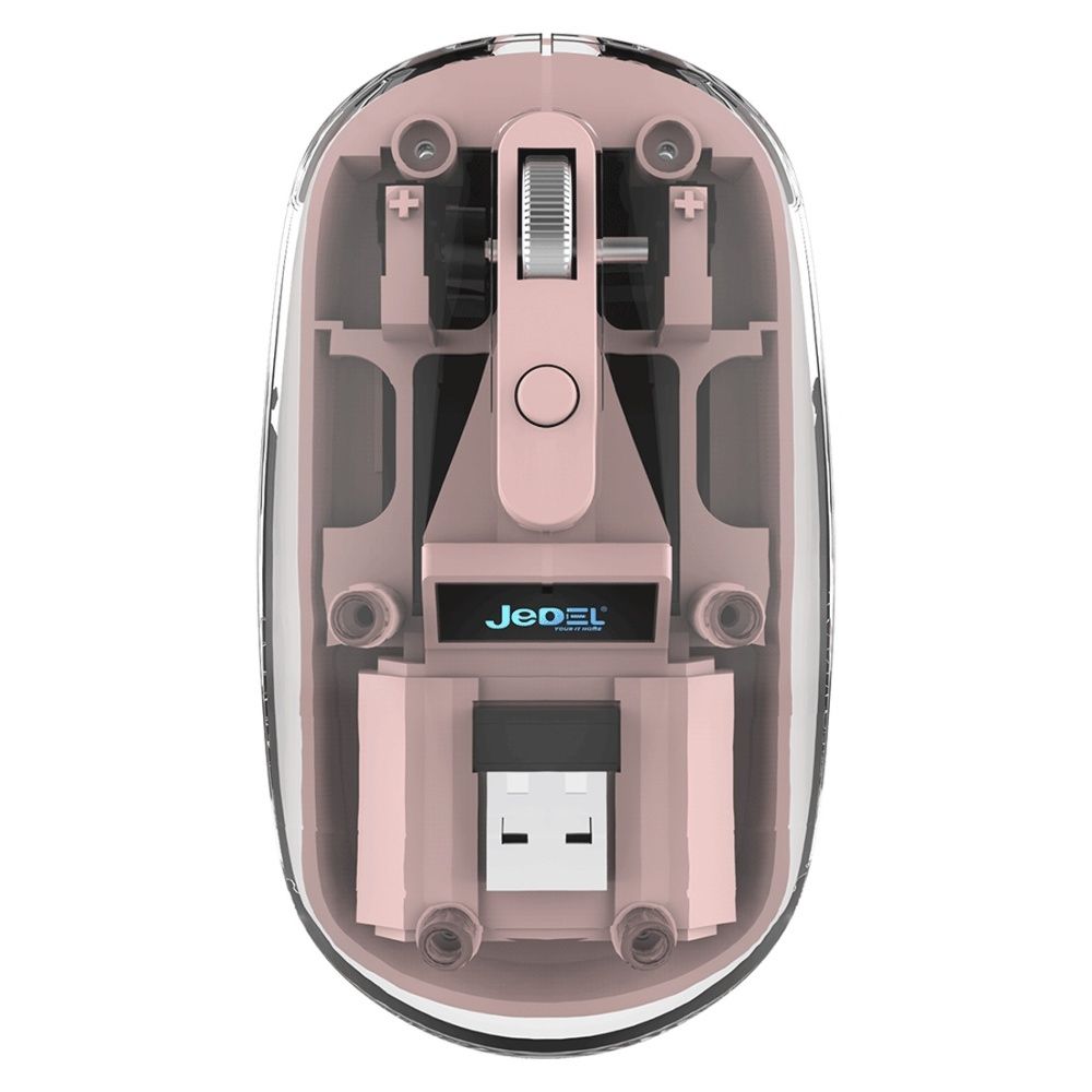 Бездротова миша Jedel WD131P transparent-pink Бездротова миша Jedel WD131P transparent-pink
