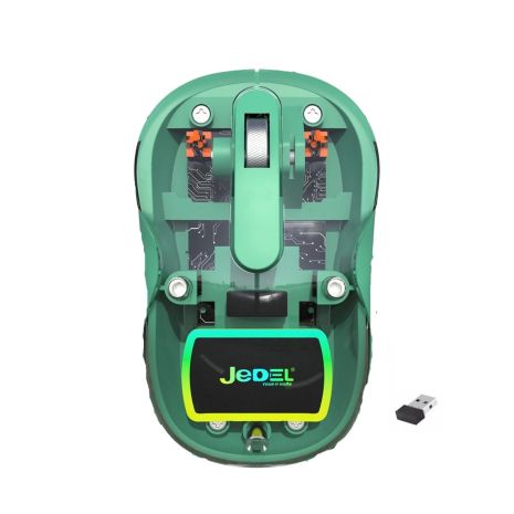 Беспроводная мышь Jedel WD141 transparent-green