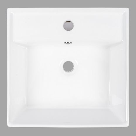 Умивальник накладний 410*410*150 VALESO A173 (фаянс, без донного клапана)