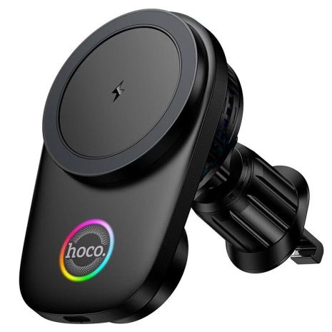Автодержатель Hoco HW36 магнитный с беспроводной зарядкой 15W black
