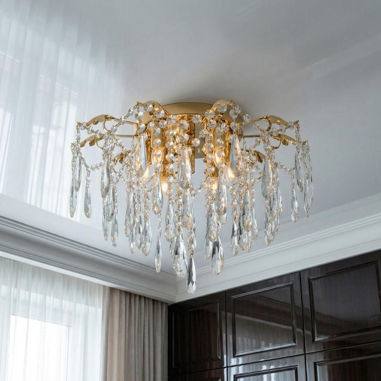 Люстра стельова в спальню Diasha цоколь E14 ламп 5 шт. колір Золото 9221/5G Люстра стельова в спальню Diasha цоколь E14 ламп 5 шт. колір Золото 9221/5G