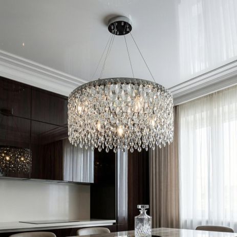 Підвіс над столом Diasha цоколь E14 ламп 10 шт. колір Хром P7017/D600HR