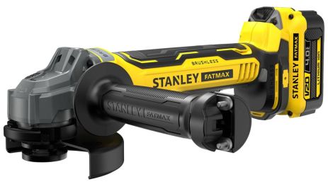 Шліфмашина кутова безщіткова акумуляторна FATMAX STANLEY SFMCG700M2K-QW