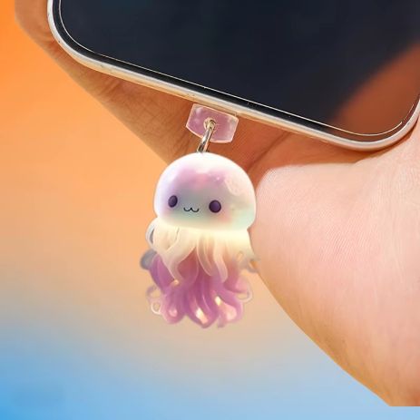 Пылезащитная заглушка для телефона в Type-C Порт веселая Медуза милые монстры с медузой Пылезащитная заглушка для телефона в Type-C Порт веселая Медуза милые монстры с медузой