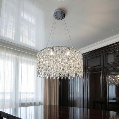 Люстра над столом Diasha цоколь E14 ламп 8 шт. колір Хром P7017/D500HR