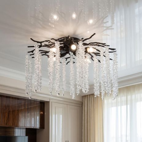 Незвичайна стельова люстра Diasha цоколь E14 ламп 5 шт. колір Чорний P8070/D500BK