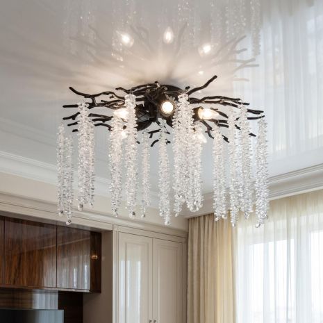 Незвичайна стельова люстра Diasha цоколь E14 ламп 5 шт. колір Чорний P8070/D500BK