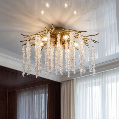 Дизайнерская люстра ветка Diasha цоколь E14 ламп 7 шт цвет Бронзовый P8070/D600BR