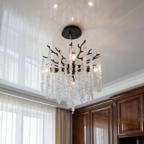 Світильник з підвісками Diasha цоколь E14 ламп 4 шт. колір Чорний P8078/D400BK