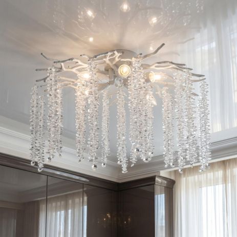 Декоративная люстра глициния Diasha цоколь E14 ламп 5 шт цвет Белый P8070/D500WH