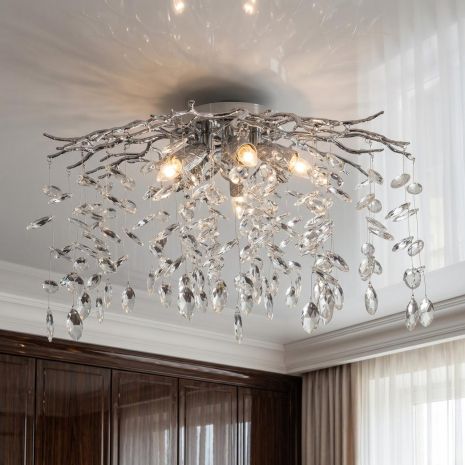 Люстра кристали Diasha цоколь E14 ламп 7 шт колір P8060/D600HR