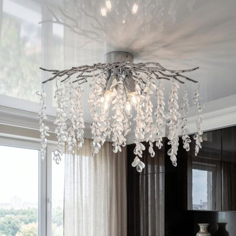 Светильник современный дизайн Diasha цоколь E14 ламп 5 шт цвет Хром P8080/D500HR