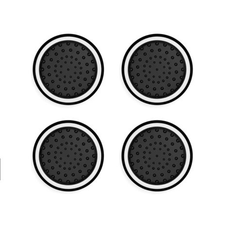 Накладки силиконовые на аналоговые стики для джойстика Xbox/PS4/PS5 с светонакопителем 4шт. (LHT01) White-black