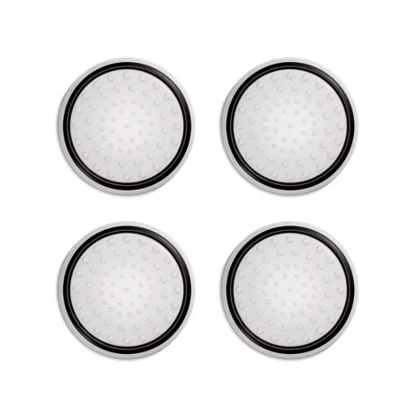 Накладки силиконовые на аналоговые стики для джойстика Xbox/PS4/PS5 с светонакопителем 4шт. (LHT01) White-black