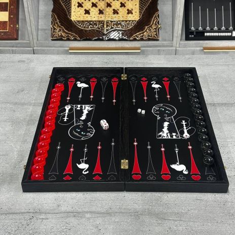 Нарды деревянные с уф печатью 50см.