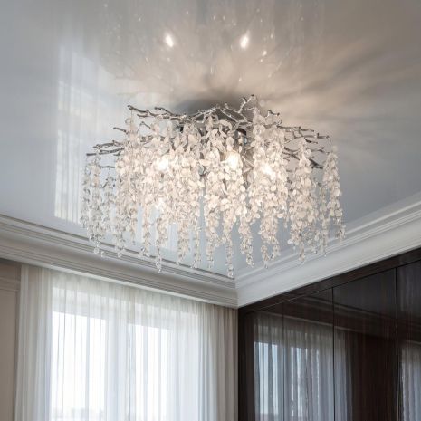 Стельова люстра виноград Diasha цоколь ламп 9 шт колір Хром P8080/D800HR