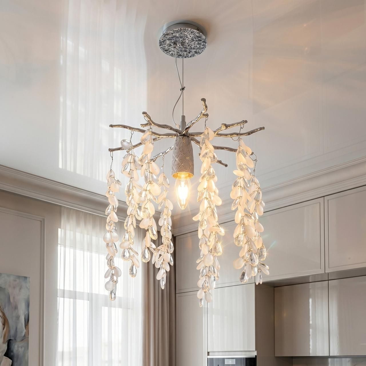 Люстра хрустальная крона Diasha цоколь E14 ламп 1 шт цвет Хром P8068/D200HR Люстра хрустальная крона Diasha цоколь E14 ламп 1 шт цвет Хром P8068/D200HR