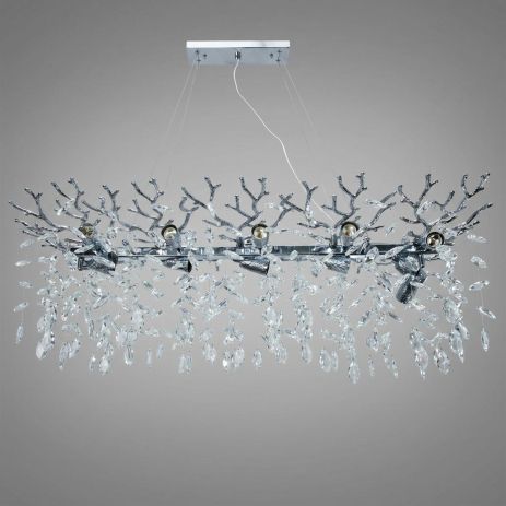 Дизайнерська люстра краплі Diasha цоколь ламп 12 шт колір Хром P8058/L1200x300HR