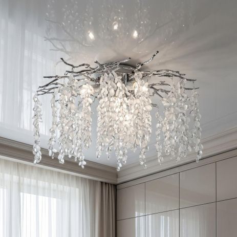 Интерьерный подвесной светильник Diasha цоколь E14 ламп 7 шт цвет Хром P8080/D600HR