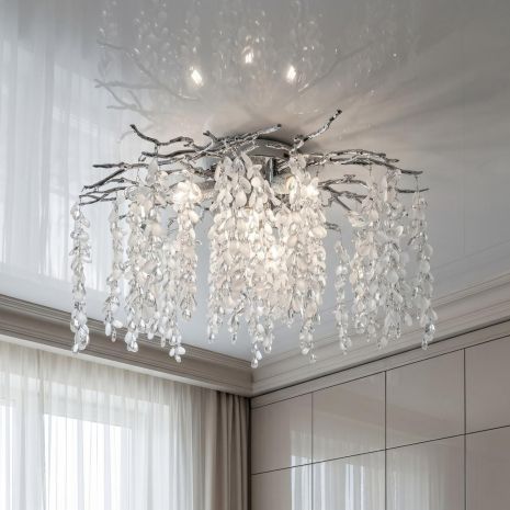 Інтер'єрний підвісний світильник Diasha цоколь ламп 7 шт колір Хром P8080/D600HR