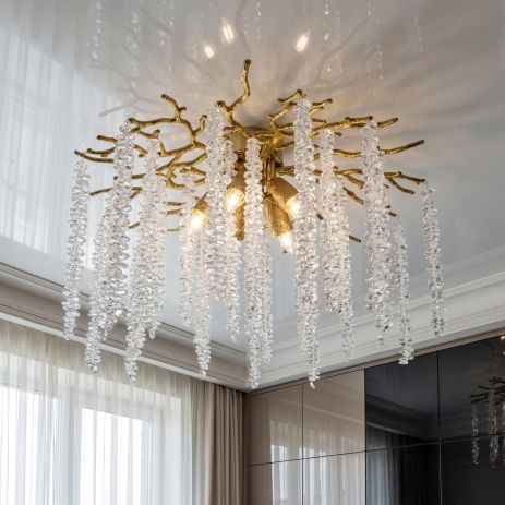 Светильник с подвесками Diasha цоколь E14 ламп 5 шт цвет Бронзовый P8070/D500BR