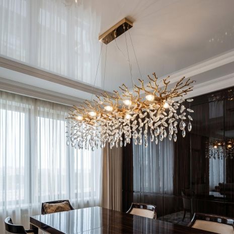 Підвіс над островом Diasha цоколь ламп 12 шт колір Золото P8058/L1200x300G