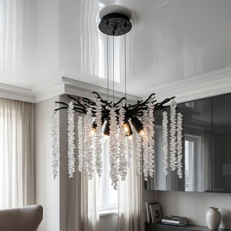 Люстра для кабинета Diasha цоколь E14 ламп 6 шт цвет Черный P8078/D500BK