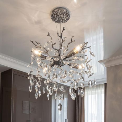 Підвіс у спальню Diasha цоколь ламп 4 шт колір Хром P8058/D400HR