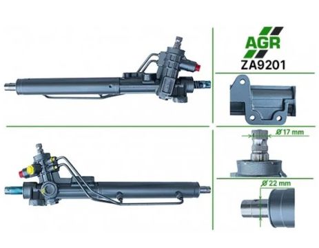 Рульова рейка з ГПК, нова, ZAZ FORZA 13-, AGR (ZA9201)