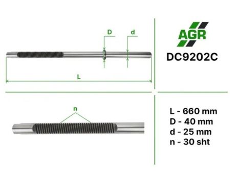 Шток рульової рейки ПК, DACIA Duster 2010-, RENAULT Duster 2010-, RENAULT Captur Kaptur 2.0 16V, AGR (DC9202C)