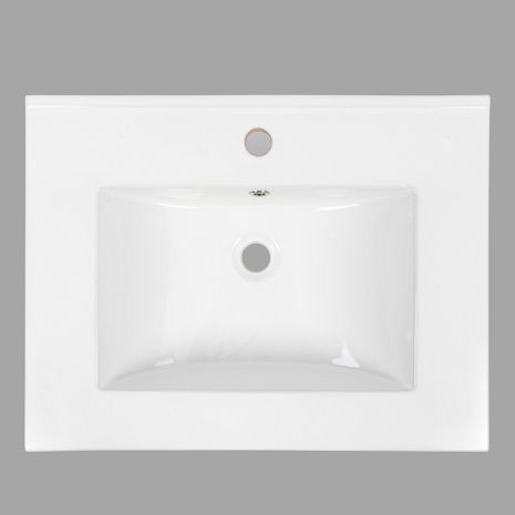 Умывальник врезной (мебельный) 610*465*170 VALESO A103 (фаянс, без донного клапана)