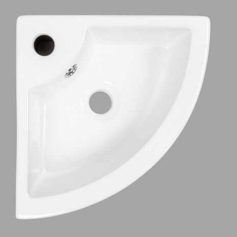 Умывальник угловой 435*320*130 VALESO A154B (фаянс, без донного клапана)