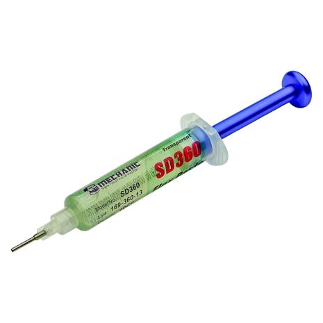 Флюс-паста Mechanic SD360 Max / безотмывочная / с вакуумным толкателем / 10ml