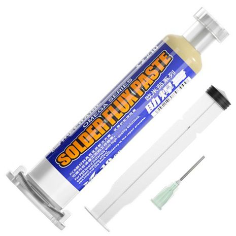 Флюс паста Mechanic Omega 210 (Ω210) / с толкателем и дозатором / в шприце 10сс