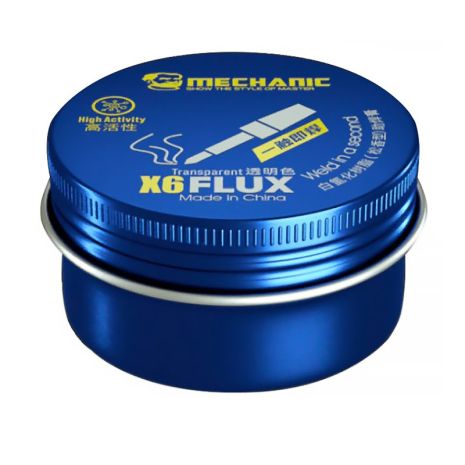 Флюс на основе канифоли Mechanic X6 20 гр, высокоактивный, безотмывочный, прозрачный