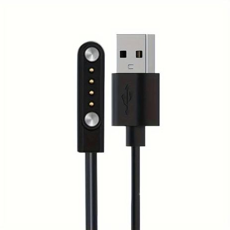 USB кабель для смарт годинника універсальний магнітний 4 pin (9 - 15.5 mm) чорний