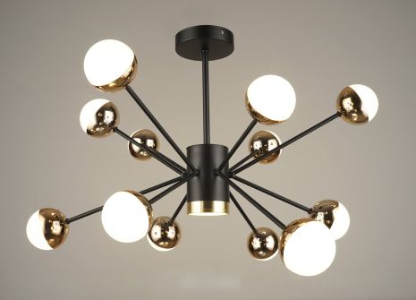 Люстра підвісна світлодіодна Sirius B N4187/12 BK+FGD Люстра підвісна світлодіодна Sirius B N4187/12 BK+FGD
