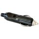 Штекер автомобільного прикурювача із запобіжником 12-24V/20A/240W (90*20mm) без дроту Black