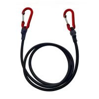 Ремень Банджи 30cm (2 карабина из алюминиевого сплава 50x26mm, трос из эластичного латекса в обмотке 8x250mm) универсальный, Black-red
